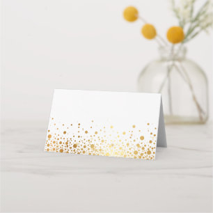 Carte De Placement Points Confetti Faux Gold Foil II