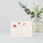 Carte De Placement Points de Fleur Rose Whimsical Inséparables Mariag (Debout devant)