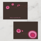 Carte De Placement Points de Fleur Rose Whimsical Inséparables Mariag (Devant / Derrière)