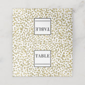 Carte De Placement Points or blanc et brillant Confetti Elegant glam (Extérieur déplié)