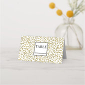 Carte De Placement Points or blanc et brillant Confetti Elegant glam  (Devant)