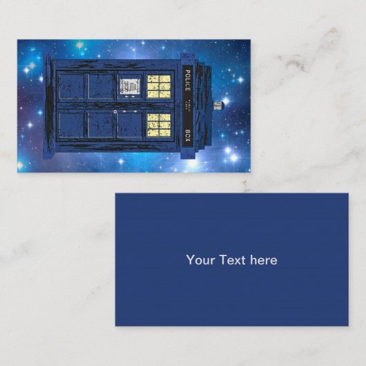 Carte De Placement Police bleue Boîte d'appel publique - Royaume-Uni (Devant / Derrière)