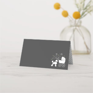 Carte De Placement Poodle Chien Baby shower Chien Chien Chien Chien C