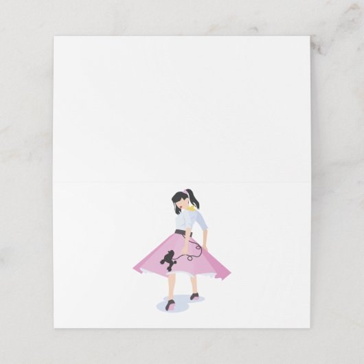 Carte De Placement Poodle skirt (Extérieur déplié)