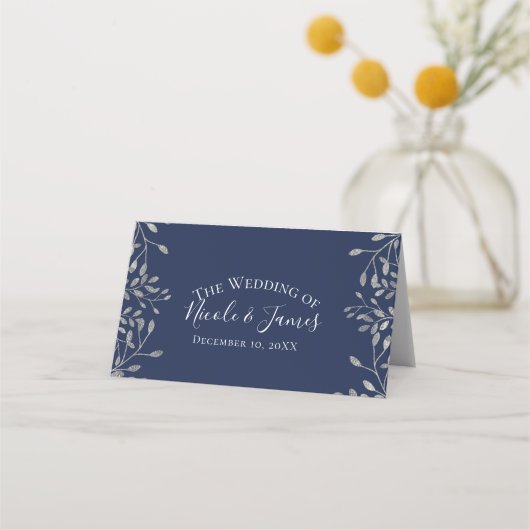Carte De Placement Porte-nom de table de mariage moderne botanique ar (Devant)