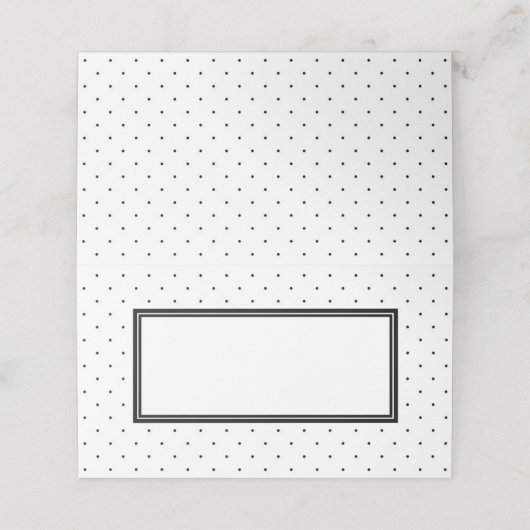 Carte De Placement Pot blanc noir moderne avec rouge (Extérieur déplié)