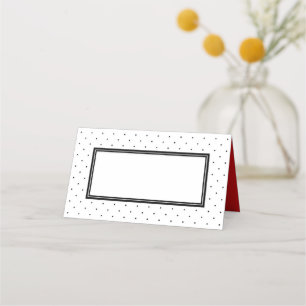 Carte De Placement Pot blanc noir moderne avec rouge