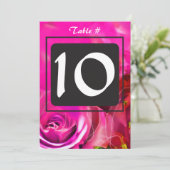 CARTE DE PLACEMENT POUR BAR MITZVAH AUX ROSES À L' (Debout devant)