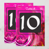 CARTE DE PLACEMENT POUR BAR MITZVAH AUX ROSES À L' (Devant / Derrière)