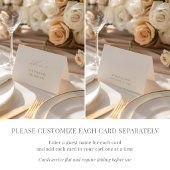 Carte de placement pour invité de mariage élégante