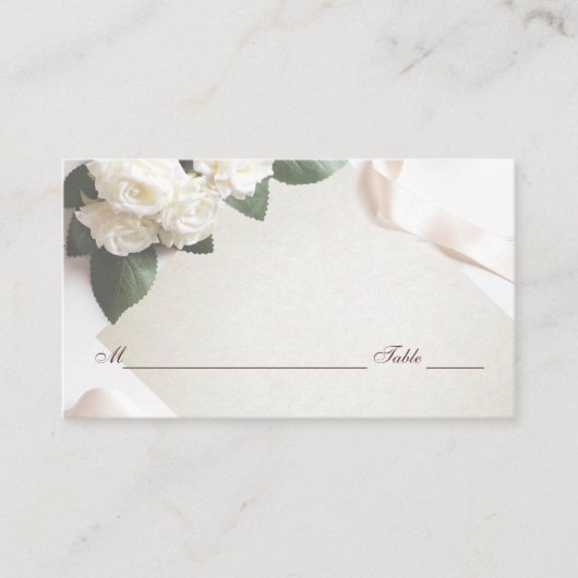 Carte de placement pour invités à la table de réce (Devant)
