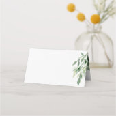 Carte De Placement Pour Mariage Eucalyptus blanc à main (Dos)