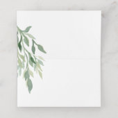 Carte De Placement Pour Mariage Eucalyptus blanc à main (Intérieur déplié)