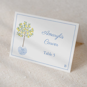 Carte de placement pour une douche de mariage avec