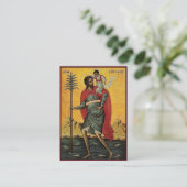 Carte De Placement Prayer Card to St. Christopher for Drivers (Debout devant)