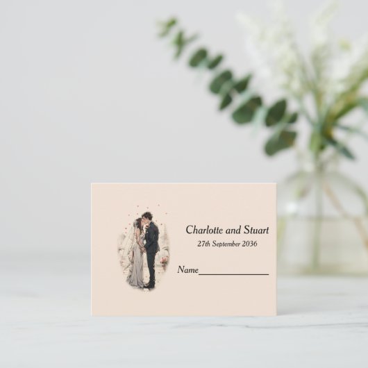 Carte De Placement Premier Baiser (Debout devant)