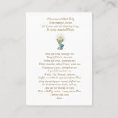 Carte De Placement Première communion Prière de souvenir Anima Christ (Dos)