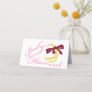 Carte De Placement Première coupe de cheveux du bébé