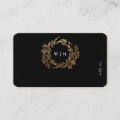Carte De Placement Premium Monogram Gold Crest Classic Mariage invité (Devant)