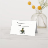 Carte De Placement Préppy Heraldique Ananas couleur crête WT (Dos)