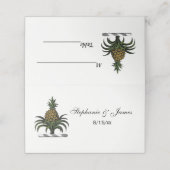 Carte De Placement Préppy Heraldique Ananas couleur crête WT (Extérieur déplié)