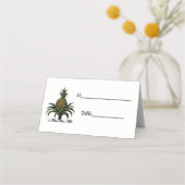 Carte De Placement Préppy Heraldique Ananas couleur crête WT (Dos)