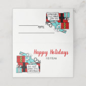 Carte De Placement Présentations de Noël enroulées empilées Noël (Extérieur déplié)