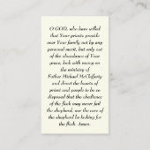 Carte De Placement Prêtrise Catholique Messe de prière Offrant (Dos)