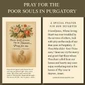 Carte De Placement Prière catholique pour les âmes dans les funéraill