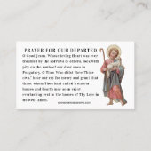 Carte De Placement Prière catholique pour les âmes du purgatoire Funé (Dos)