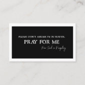 Carte De Placement Prière catholique pour les âmes du purgatoire Funé (Devant)
