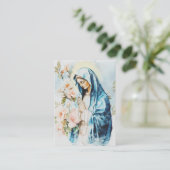 Carte De Placement Prière commémorative funéraire catholique Mary Flo (Debout devant)