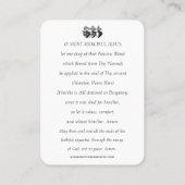 Carte De Placement Prière du Sacré-Coeur religieux pour l'Âme disparu (Dos)