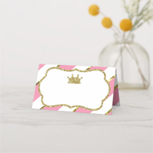 Carte De Placement Princess Place Cards, Food Cards, Faux Gold
