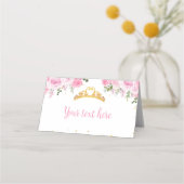 Carte De Placement Princesse Florale d'or rose (Dos)