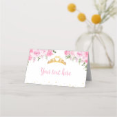 Carte De Placement Princesse Florale d'or rose (Devant)