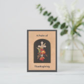 Carte De Placement Psalm 100 Thanksgiving Prayer Card (Debout devant)