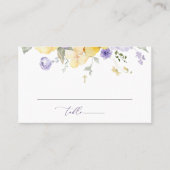 Carte De Placement Purple Flowers, Yellow Flowers, Boho, Baptism (Devant)
