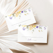 Carte De Placement Purple Flowers, Yellow Flowers, Boho, Baptism