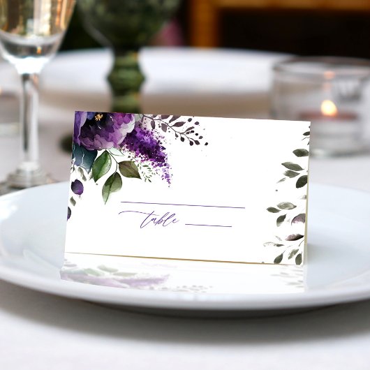 Carte De Placement Purple Jardin Botanique Moderne Mariage élégant