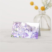 Carte De Placement Purple Lilacs Aquarelle Mariage Charité Faveurs (Dos)