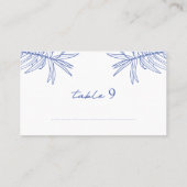 Carte De Placement Quelque chose de bleu simple main tiré plat botani (Dos)