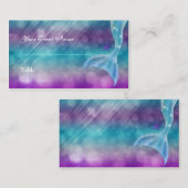 Carte De Placement Queue de sirène Enchantée sous la table de la mer (Devant / Derrière)