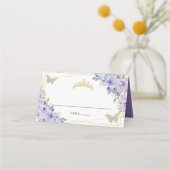 Carte De Placement Quinceañera 16e anniversaire Fleur de lilas violet (Dos)