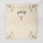 Carte De Placement Quinceañera Personnalisé Luxe Or Ivoire (Extérieur déplié)
