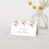 Carte De Placement Quinceañera rose rose pâle (Devant)