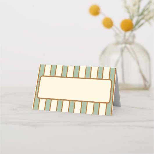 Carte De Placement Rayure Moderne Rétro Chili Citron (Devant)