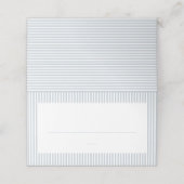 Carte De Placement Rayure seersucker bleu blanc simple shower bébé (Extérieur déplié)