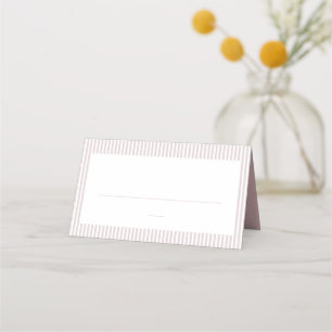 Carte De Placement Rayure seersucker rose blanc shower bébé prépa