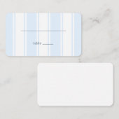 Carte De Placement Rayures Bleu Tranquille (Devant / Derrière)